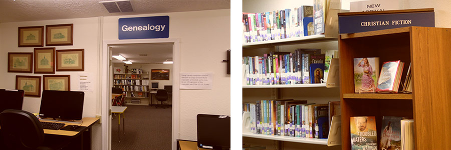 Christian fiction and genealogy room